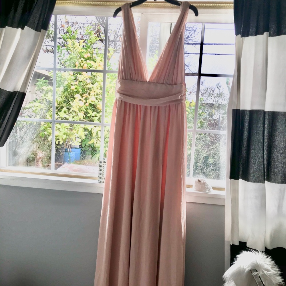 Lulu's Blush Maxi Dress (Bridesmaid/Wedding Dress)